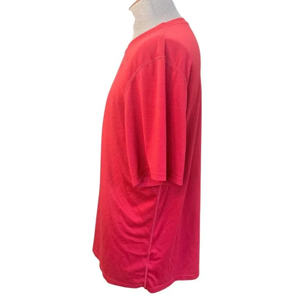 Nike Dri-Fit T-Shirt Red XL Silver Swoosh Training Running Athleisure